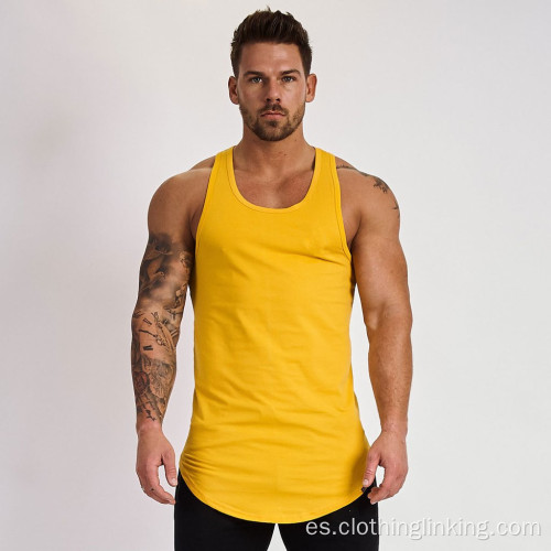 Camiseta sin mangas sin mangas de musculo de secado rapido para hombre